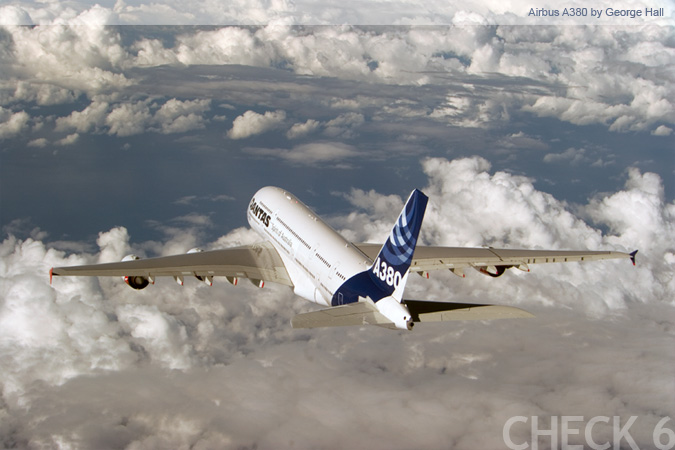 Airbus A380 Air to Air - by George Hall